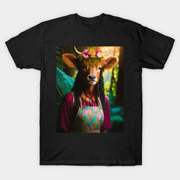 Cow Girl T-Shirt by CreativePhil